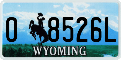 WY license plate 08526L