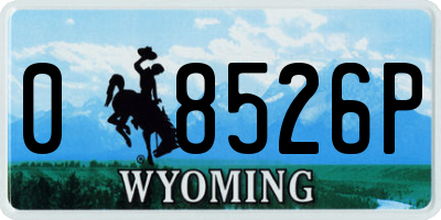 WY license plate 08526P