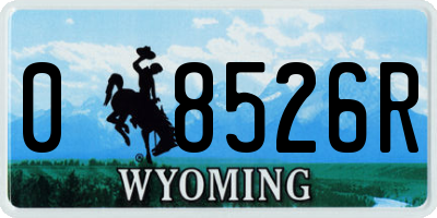 WY license plate 08526R