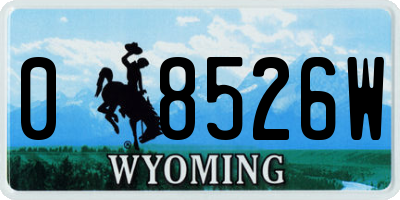 WY license plate 08526W