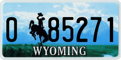 WY license plate 085271