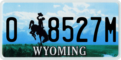 WY license plate 08527M