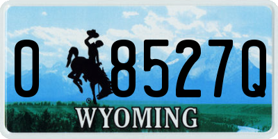 WY license plate 08527Q