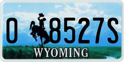 WY license plate 08527S