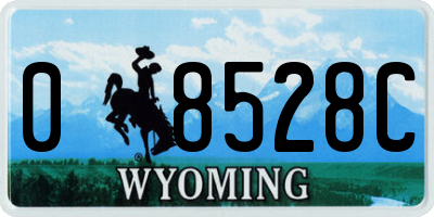 WY license plate 08528C