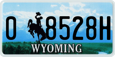 WY license plate 08528H