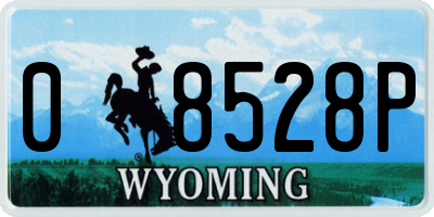 WY license plate 08528P