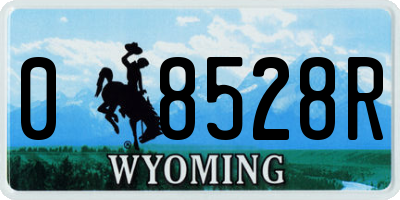 WY license plate 08528R