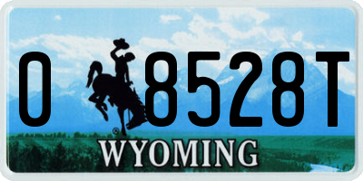WY license plate 08528T