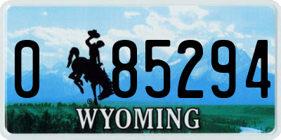 WY license plate 085294