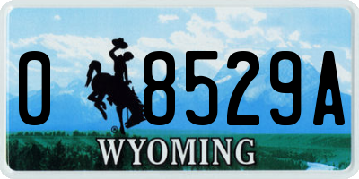 WY license plate 08529A