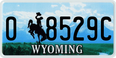 WY license plate 08529C