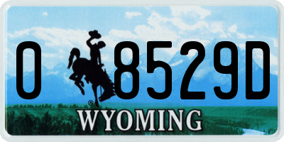 WY license plate 08529D
