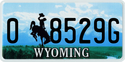 WY license plate 08529G