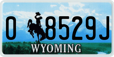 WY license plate 08529J