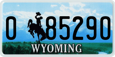WY license plate 08529O