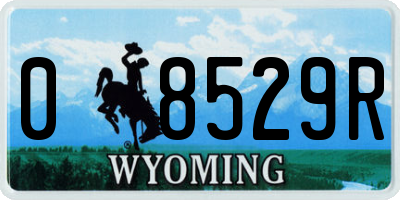 WY license plate 08529R