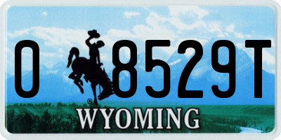 WY license plate 08529T