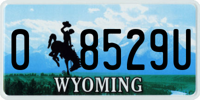 WY license plate 08529U
