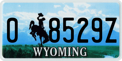 WY license plate 08529Z