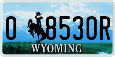 WY license plate 08530R