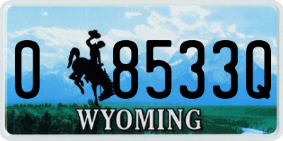 WY license plate 08533Q