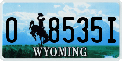 WY license plate 08535I