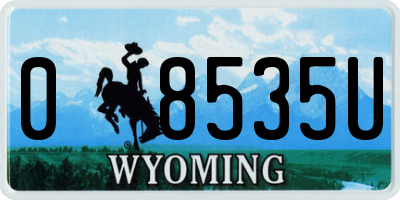 WY license plate 08535U