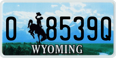 WY license plate 08539Q