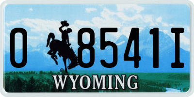 WY license plate 08541I