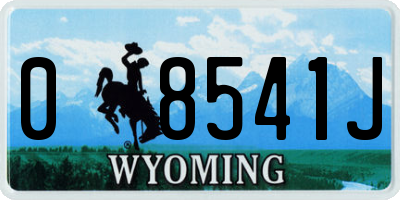 WY license plate 08541J