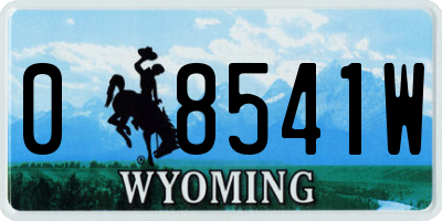 WY license plate 08541W