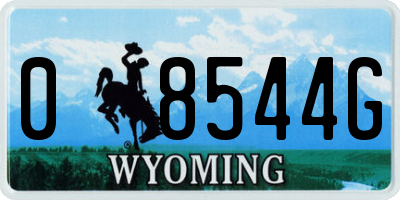 WY license plate 08544G