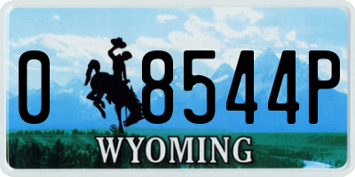 WY license plate 08544P