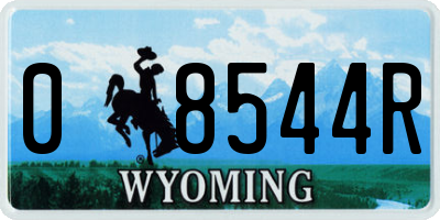 WY license plate 08544R