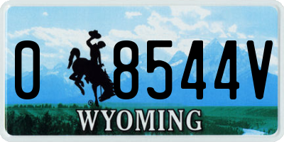 WY license plate 08544V