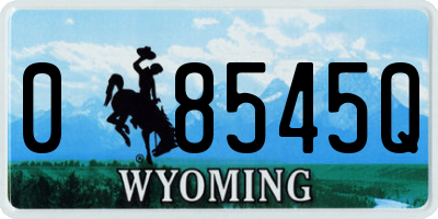 WY license plate 08545Q