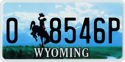 WY license plate 08546P