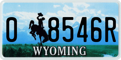 WY license plate 08546R