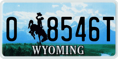 WY license plate 08546T
