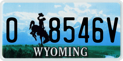 WY license plate 08546V