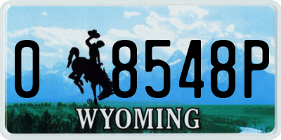 WY license plate 08548P