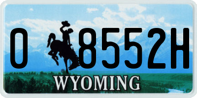 WY license plate 08552H