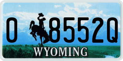 WY license plate 08552Q