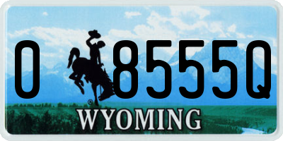 WY license plate 08555Q