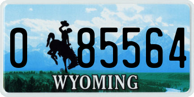 WY license plate 085564