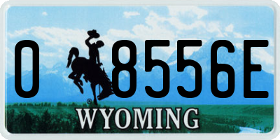 WY license plate 08556E