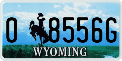 WY license plate 08556G