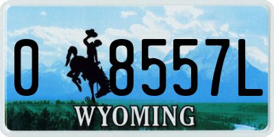 WY license plate 08557L