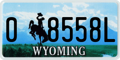 WY license plate 08558L